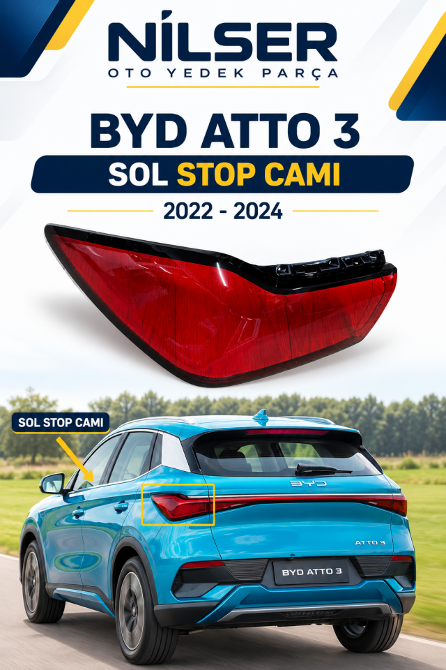 Byd Atto 3 Sol Stop Lambası Cam 2022-2024