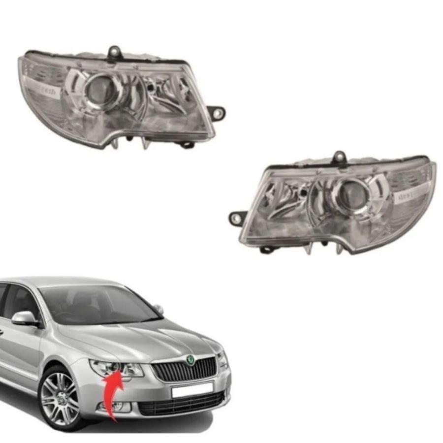 Skoda Super B Sağ-Sol Set Far Lambası 2007-2012