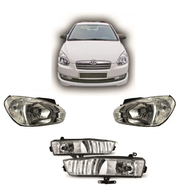Hyundai Accent Era Beyaz Far+Sis Lambası 2006-2011