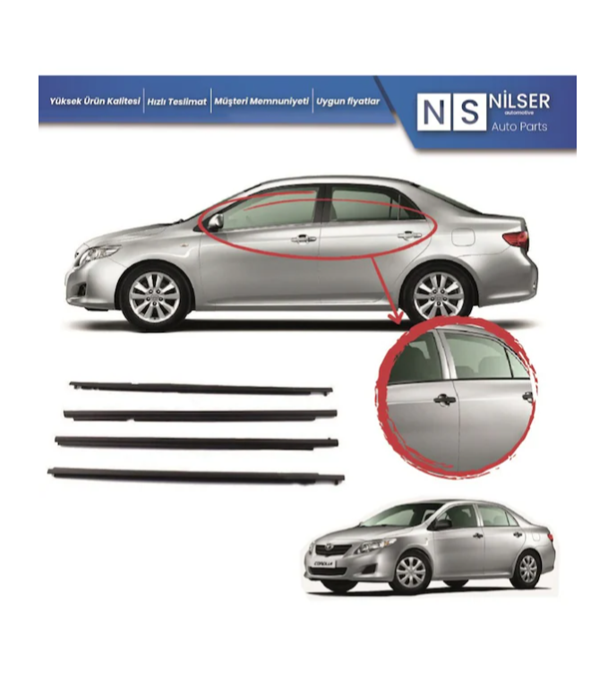 Toyota Corolla Uyumlu Dis Cam Siyirici Fitil Takimi 2007-2012