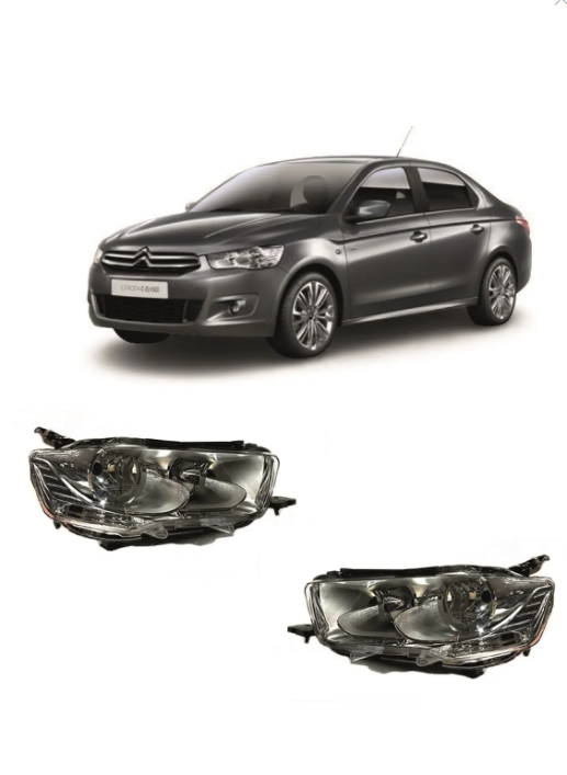 Citroen C - Elysee Sağ Sol Motorlu Far Lambası Set 2012-2016